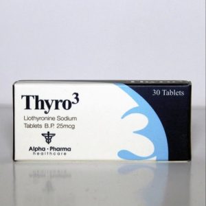 Thyro3 T3 25mcg x 30tabs Liothyronine Cytomel Alpha Pharma