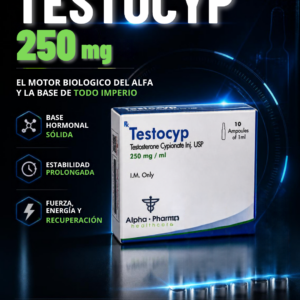 Testocyp Cipionato de Testosterona 250mg 10ml Alpha Pharma