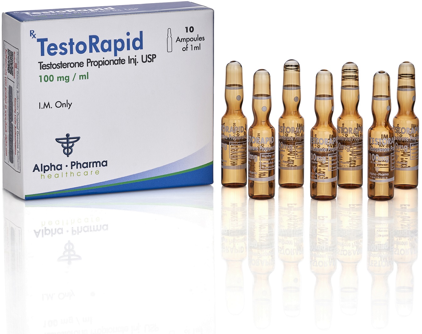 Propionato de Testosterona TestoRapid 100mg 10ml Alpha Pharma