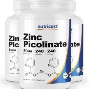 Picolinato de Zinc 50 Mg 240 Cápsulas Americano