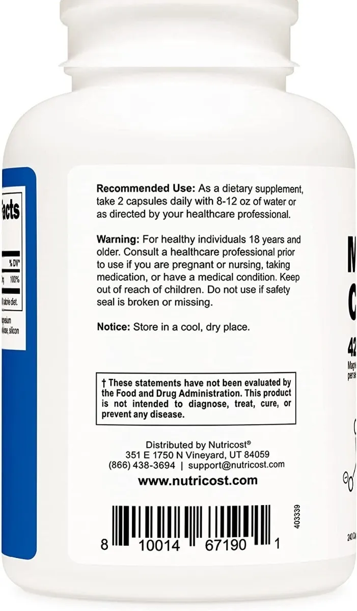 Citrato De Magnesio 420mg Magnesium Citrate Americano - Imagen 2