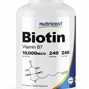 Biotina Biotin 1000 mg 240 cap Nutricost American