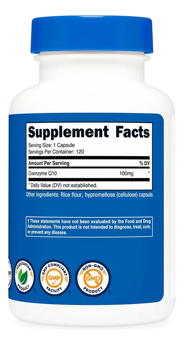 Coenzima Q10 100 Mg 120 Capsulas Nutricost American