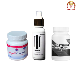 Pack 1 Mix Dutasteride 0.5mg / Minoxidil 5mg 60 tabs + Minoxidil Locion 125ml+ Valcatil Complex 90 caps