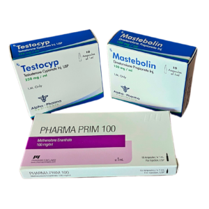 Pack Ciclo de Volumen Magro Testosterona Cipionato + Masteron + Primobolan - Alpha Pharma y Pharmacom Labs