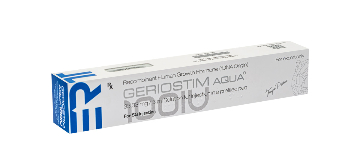 GERIOSTIM AQUA 100 UI Hormona de Crecimiento Humana HGH Thaiger Pharma