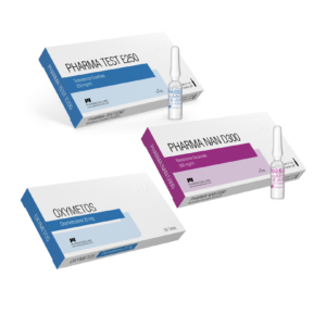 Pack Ciclo de Volumen Testosterona Enantato + Decanoato de nandrolona + oximetolona pharmacom labs