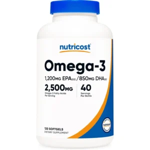 Omega 3, Epa 1200 mg Dha 910 mg 120 Sgels Importado USA Nutricost