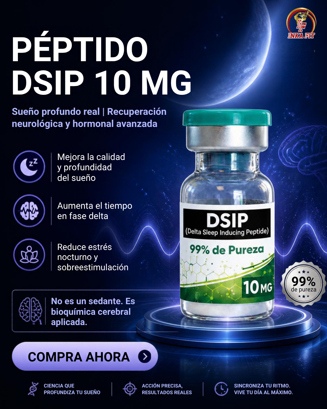 dsip, péptido dsip, delta sleep inducing peptide, dsip 10mg, dsip liofilizado, pure labs perú, inkafit, inkafit.pe, comprar dsip perú, venta de péptidos lima, péptidos arequipa, péptidos trujillo, envíos péptidos perú, agua bacteriostática 3ml, péptido para dormir, sueño profundo, ondas delta, tratamiento insomnio, reducir cortisol, recuperación muscular nocturna, optimización del descanso, biohacking del sueño, neuromodulador peptídico, recuperación sistema nervioso, bajar estrés celular, fitness farmacología, recuperación post entreno, medicina peptídica perú, suplementos para dormir gym
