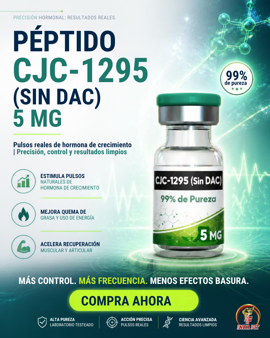 cjc-1295, cjc 1295 sin dac, cjc-1295 no dac, mod grf 1-29, péptido cjc 1295 5mg, cjc-1295 liofilizado, pure labs perú, inkafit, inkafit.pe, comprar cjc-1295 perú, venta de péptidos lima, péptidos arequipa, péptidos trujillo, agua bacteriostática 3ml, secretagogo de hormona de crecimiento, estimulador de hgh, liberación pulsátil de hgh, aumento de igf-1, somatocrinina, aumento de masa muscular, recomposición corporal, quema de grasa péptidos, péptidos antienvejecimiento, recuperación post entreno, hiperplasia muscular, biohacking físico, endocrinología deportiva perú, farmacología para el gimnasio, medicina peptídica, suplementos médicos gym perú