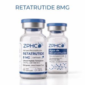 Péptido Retatrutide 8mg ZPHC + Agua Bac 3ml – Control de Peso y Grasa Rebelde