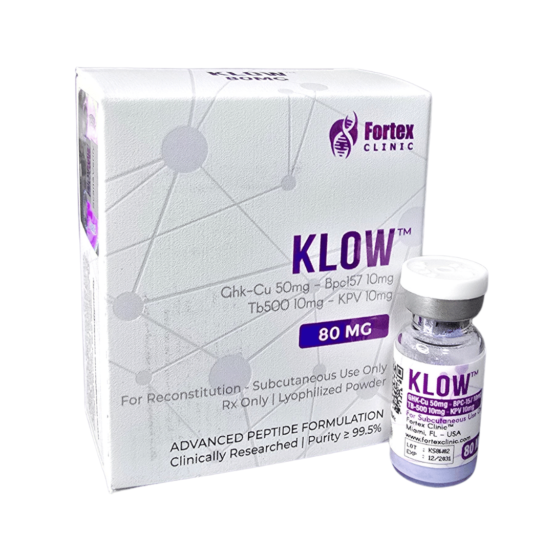 Péptido KLOW 80mg GHK-cu 50mg + Kpv 10mg + BPC-157 10mg + TB-500 10mg Fortex Clinic Péptido KLOW 80mg GHK-cu 50mg + Kpv 10mg + BPC-157 10mg + TB-500 10mg Fortex Clinic