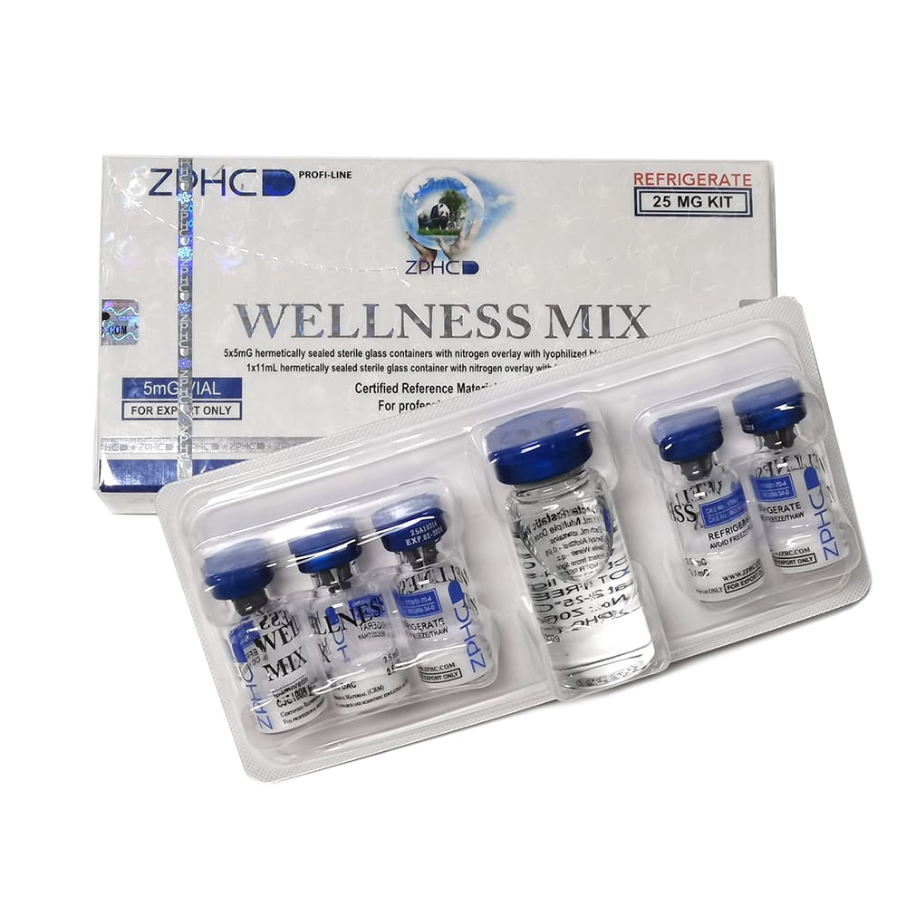 Wellness Mix 25mg (Ipamorelina 2,5mg + CJC-1295 2,5mg) 5 viales × 5mg Zphc Pharma Wellness Mix 25mg (Ipamorelina 2,5mg + CJC-1295 2,5mg) 5 viales × 5mg Zphc Pharma