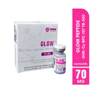 Péptido GLOW 70MG BPC-157 10mg + TB-500 10mg + GHK-cu 50mg Fortex Clinic