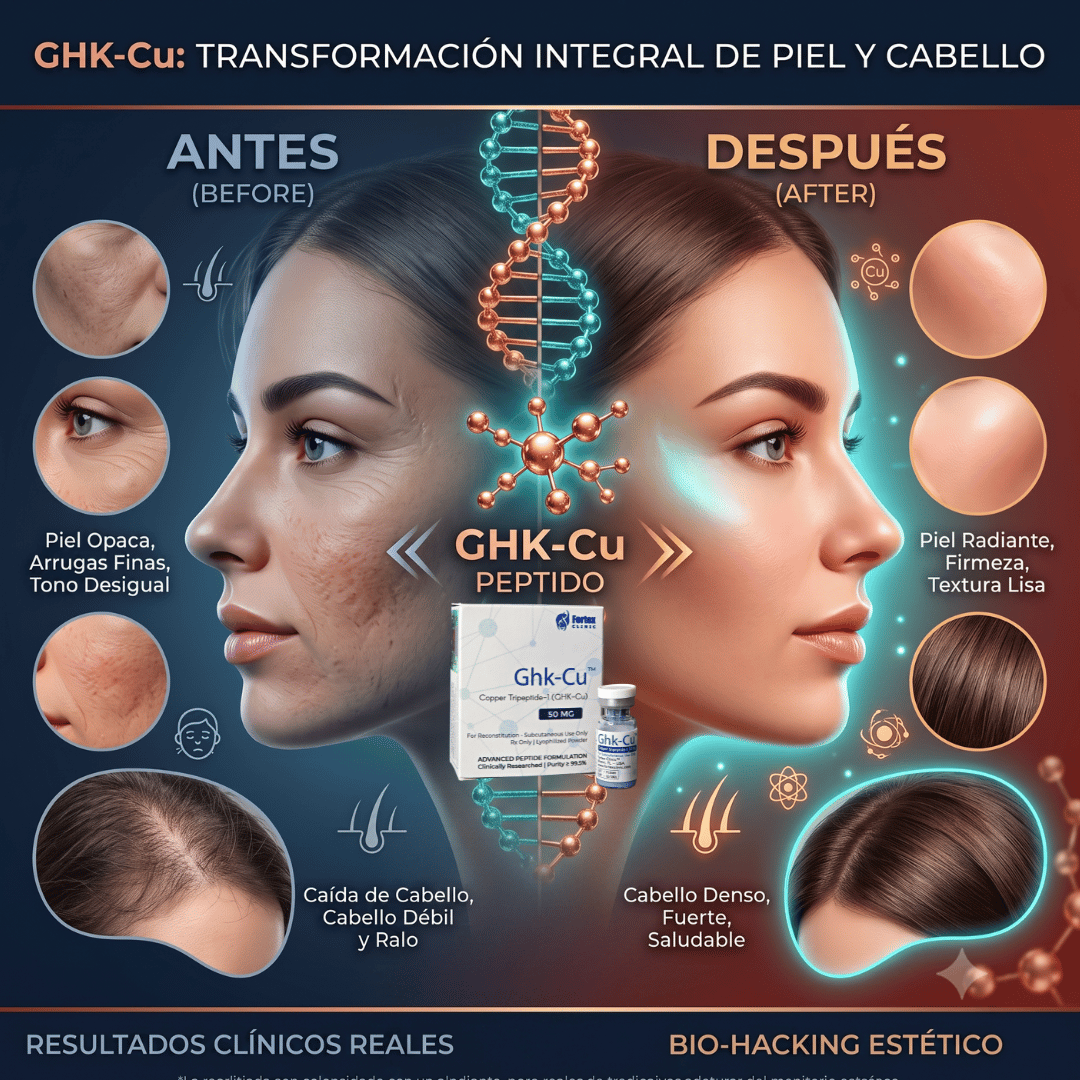 Péptido GHK Cu (Tripéptido de cobre) 100 MG Fortex Clinic