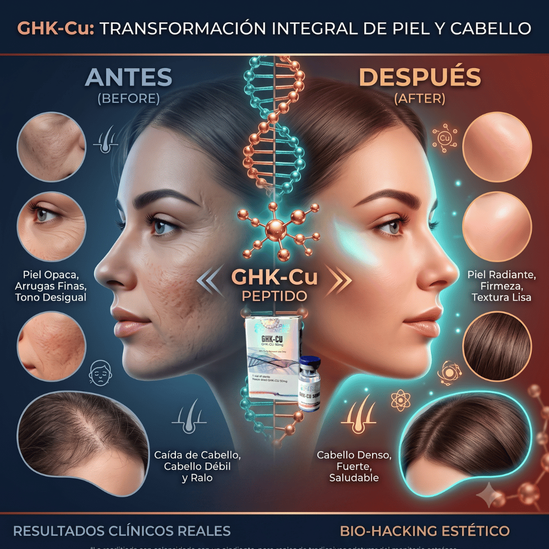 Péptido GHK-Cu (Tripéptido de cobre) 50 MG Liofilizado Polpha Genetic Péptido GHK-Cu (Tripéptido de cobre) 50 MG Liofilizado Polpha Genetic