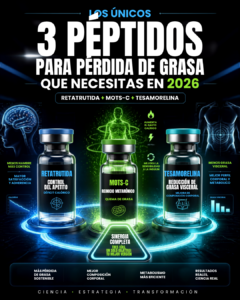Los únicos 3 péptidos para perder grasa que necesitas en 2026: Retatrutida + MOTS-C + TESAMORELIN