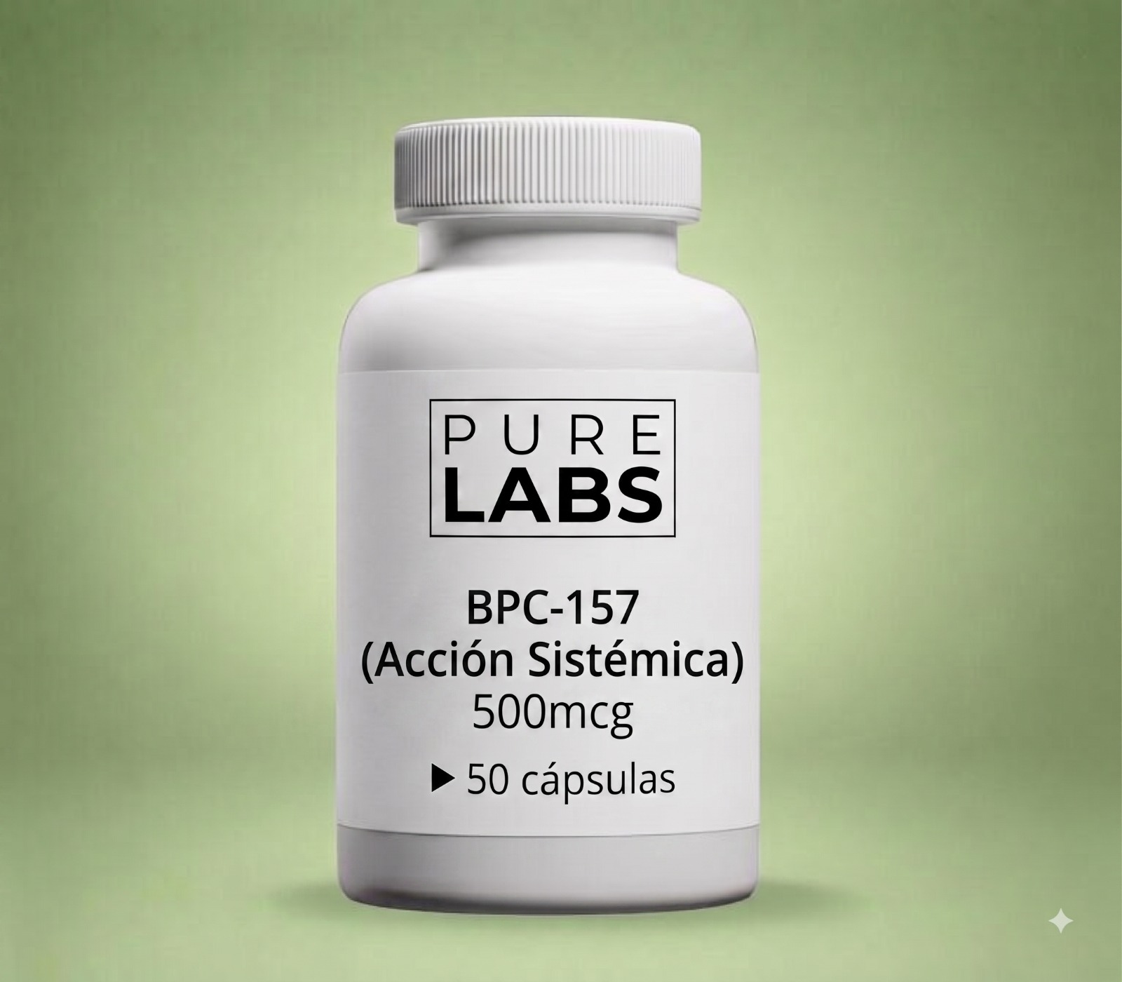 Peptido BPC-157 500mcg (Acción Sistémica ó Gastrointestinal) - 50 Cápsulas Orales Pure Labs