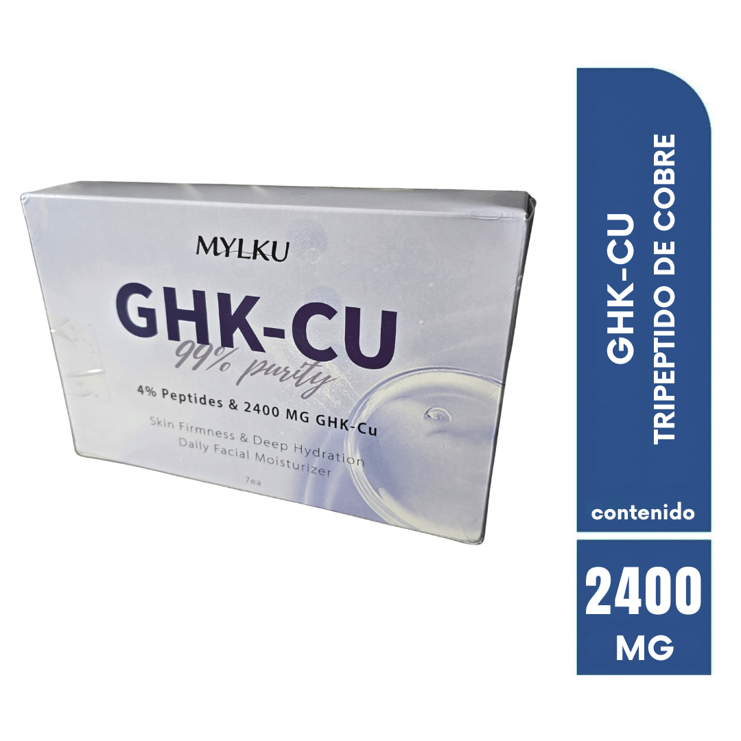 Biopéptido Premium Tripéptido de cobre GHK-CU, 4% de péptidos y 2400 MG, 99,9% de pureza MYLKU LABS