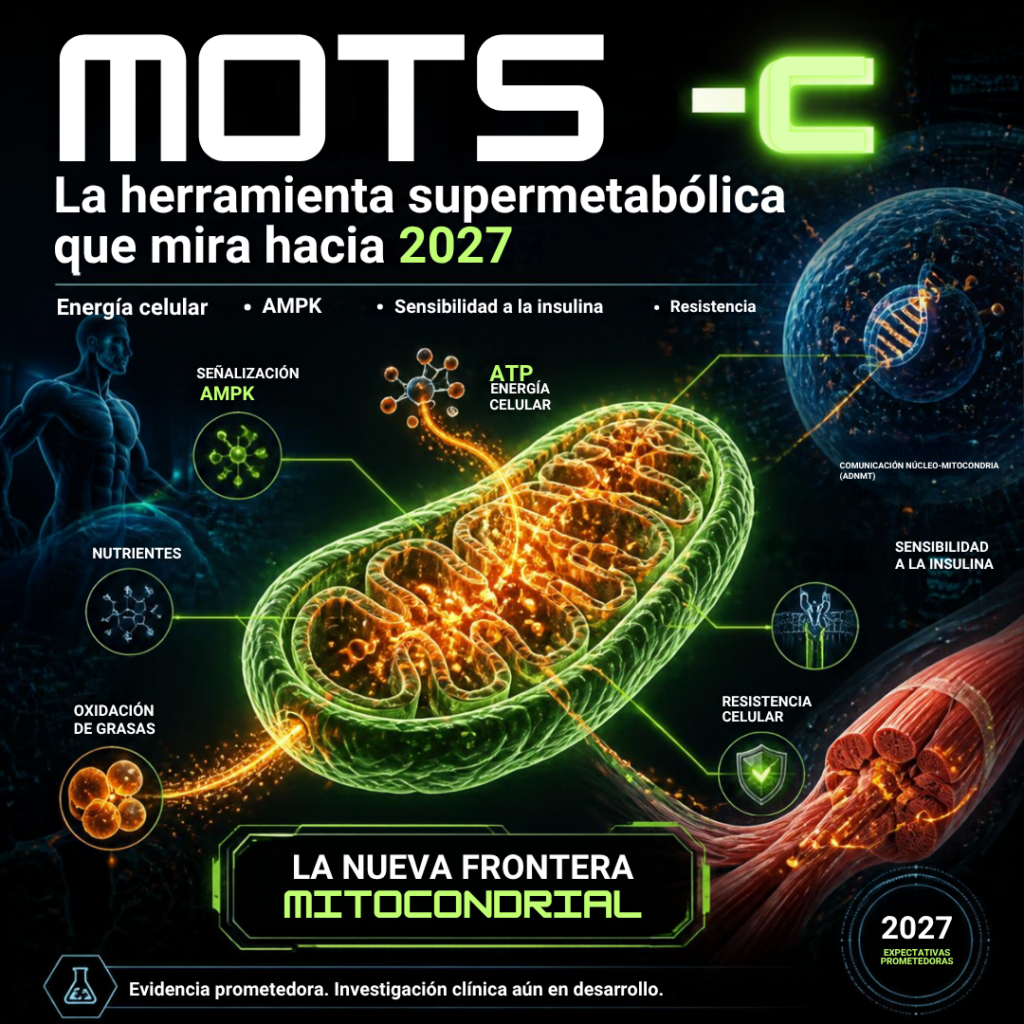 MOTS-c, MOTS C, péptido MOTS-c, péptido mitocondrial MOTS-c, MOTS-c péptido mitocondrial, MOTS-c metabolismo, MOTS-c metabolismo celular, MOTS-c y metabolismo, MOTS-c función metabólica, MOTS-c AMPK, MOTS-c y AMPK, MOTS-c activador de AMPK, MOTS-c sensibilidad a la insulina, MOTS-c resistencia a la insulina, MOTS-c glucosa, MOTS-c control de glucosa, MOTS-c metabolismo de la glucosa, MOTS-c oxidación de grasas, MOTS-c quema de grasa, MOTS-c pérdida de grasa, MOTS-c metabolismo energético, MOTS-c energía celular, MOTS-c mitocondrias, MOTS-c función mitocondrial, MOTS-c biogénesis mitocondrial, MOTS-c salud mitocondrial, MOTS-c estrés oxidativo, MOTS-c estrés metabólico, MOTS-c resiliencia celular, MOTS-c señalización mitocondrial, MOTS-c señalización retrógrada, MOTS-c expresión génica, MOTS-c ADN mitocondrial, MOTS-c ADN, MOTS-c 16 aminoácidos, mitochondrial derived peptide, mitochondrial-derived peptides, mitochondrial peptide, MDP peptide, MOTS-c research, MOTS-c science, MOTS-c mechanism of action, MOTS-c benefits, MOTS-c effects, MOTS-c metabolism, MOTS-c AMPK pathway, MOTS-c insulin sensitivity, MOTS-c glucose metabolism, MOTS-c mitochondrial function, MOTS-c fatty acid oxidation, MOTS-c oxidative stress, MOTS-c exercise, MOTS-c athletic performance, MOTS-c endurance, MOTS-c recovery, MOTS-c longevity, MOTS-c healthy aging, MOTS-c anti aging, MOTS-c aging research, MOTS-c obesity, MOTS-c diabetes, MOTS-c type 2 diabetes, MOTS-c metabolic health, MOTS-c body composition, MOTS-c fat loss, MOTS-c muscle, MOTS-c skeletal muscle, MOTS-c ejercicio, MOTS-c rendimiento deportivo, MOTS-c resistencia física, MOTS-c recuperación muscular, MOTS-c fatiga, MOTS-c culturismo, MOTS-c bodybuilding, MOTS-c fitness, MOTS-c biohacking, MOTS-c longevidad, MOTS-c envejecimiento, MOTS-c antiaging, MOTS-c salud metabólica, MOTS-c composición corporal, MOTS-c pérdida de peso, MOTS-c obesidad, MOTS-c diabetes tipo 2, MOTS-c sensibilidad insulínica, MOTS-c insulina, MOTS-c metabolismo de grasas, MOTS-c oxidación de ácidos grasos, MOTS-c función celular, MOTS-c protección celular, MOTS-c protección mitocondrial, MOTS-c homeostasis energética, MOTS-c homeostasis metabólica, MOTS-c adaptación al estrés, MOTS-c estrés celular, MOTS-c folato AMPK, MOTS-c AICAR AMPK, MOTS-c PGC-1alpha, MOTS-c PGC-1α, MOTS-c Humanin, MOTS-c SHLP, péptidos derivados de la mitocondria, péptidos mitocondriales, péptidos derivados del ADN mitocondrial, péptidos metabólicos, péptidos para metabolismo, péptidos para longevidad, péptidos para recuperación, péptidos para rendimiento deportivo, péptidos y metabolismo, péptidos y mitocondrias, péptidos y AMPK, péptidos y sensibilidad a la insulina, ciencia de los péptidos, investigación de péptidos, investigación MOTS-c, estudios MOTS-c, evidencia científica MOTS-c, estudios sobre MOTS-c, MOTS-c investigación clínica, MOTS-c estudios en humanos, MOTS-c seguridad, seguridad MOTS-c, MOTS-c efectos metabólicos, mecanismo de acción MOTS-c, cómo funciona MOTS-c, qué es MOTS-c, beneficios de MOTS-c, usos de MOTS-c, MOTS-c y longevidad, MOTS-c y envejecimiento saludable