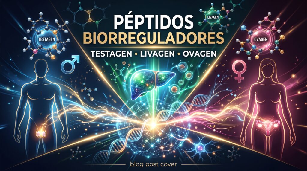 péptidos biorreguladores, péptidos bioreguladores, péptidos reguladores, péptidos de Khavinson, Khavinson peptides, bioregulación, medicina biorreguladora, péptidos de bioregulación, qué son los péptidos biorreguladores, qué son los péptidos de Khavinson, terapia con péptidos, péptidos terapéuticos, péptidos de investigación, Testagen, Testagen peptide, qué es Testagen, Testagen péptido, Testagen Khavinson, Testagen biorregulador, Testagen y sistema reproductivo, Testagen y función testicular, Livagen, Livagen peptide, qué es Livagen, Livagen péptido, Livagen Khavinson, Livagen biorregulador, Livagen hígado, Livagen y hígado, Livagen hepatoprotector, Livagen investigación, Ovagen, Ovagen peptide, qué es Ovagen, Ovagen péptido, Ovagen Khavinson, Ovagen biorregulador, Ovagen ovarios, Ovagen tejido ovárico, Ovagen investigación, Testagen Livagen Ovagen, Testagen vs Livagen, Livagen vs Ovagen, Testagen vs Ovagen, diferencia entre Testagen Livagen y Ovagen, Testagen Livagen Ovagen beneficios, Testagen Livagen Ovagen mecanismo de acción, péptidos biorreguladores Testagen Livagen Ovagen, péptidos cortos, péptidos ultracortos, dipeptidos y tetrapéptidos, tripéptidos y tetrapéptidos, péptidos de cadena corta, péptidos y expresión génica, péptidos y regulación génica, regulación celular, señalización celular, biología celular, péptidos y ADN, péptidos y cromatina, regulación epigenética, expresión genética y péptidos, péptidos específicos de tejido, bioregulación celular, regeneración celular, longevidad y péptidos, péptidos antienvejecimiento, péptidos para longevidad, investigación antienvejecimiento, medicina regenerativa, péptidos regenerativos, péptidos y envejecimiento, biogerontología, gerontología y péptidos, Vladimir Khavinson, Instituto de Bioregulación y Gerontología, Khavinson bioregulators, Khavinson bioregulator peptides, péptidos rusos, bioregulators Russian peptides, evidencia científica de péptidos biorreguladores, estudios de péptidos biorreguladores, investigación sobre Testagen, investigación sobre Livagen, investigación sobre Ovagen, evidencia científica Testagen, evidencia científica Livagen, evidencia científica Ovagen, mecanismos de los péptidos biorreguladores, péptidos biorreguladores y longevidad