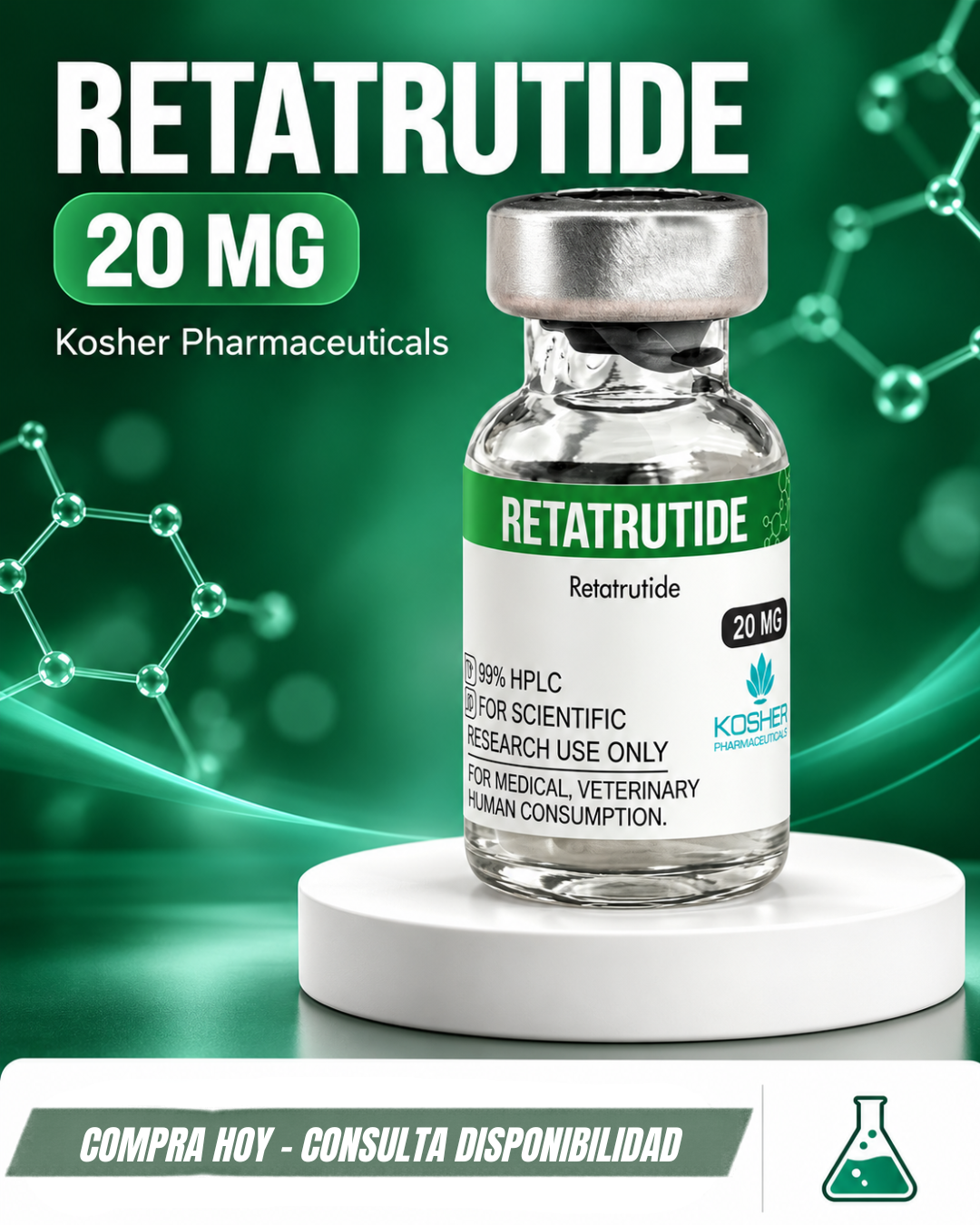 retatrutida, retatrutide, retatrutida 20 mg, retatrutide 20mg, péptido retatrutida, péptido retatrutide, retatrutida Kosher Pharmaceuticals, retatrutide Kosher Pharmaceuticals, Kosher Pharmaceuticals, retatrutida vial 20 mg, retatrutida 1 vial, retatrutida con agua bacteriostática, retatrutida 20 mg con agua bacteriostática 3 ml, agua bacteriostática 3 ml, retatrutida para investigación, retatrutide research use only, péptido en investigación, retatrutida triple agonista, agonista GLP-1 GIP glucagón, retatrutida ficha técnica, retatrutida presentación 20 mg, retatrutida Perú, retatrutide Perú, retatrutida Inkafit, Kosher Pharmaceuticals Inkafit, Retatrutide, Retatrutida, péptido Retatrutide, peptido Retatrutida, Retatrutide 20mg, Retatrutida 20 mg, Kosher Pharmaceuticals, comprar Retatrutide Perú, comprar péptidos online, inkafit, inkafit.pe, péptidos Arequipa, agua bacteriostática, agua bacteriostática 3ml, agonista triple, GLP-1, GIP, receptor de glucagón, péptidos para pérdida de peso, péptidos para quemar grasa, recomposición corporal, acelerador metabólico, supresor de apetito, control de ansiedad, biohacking, biohacking Perú, péptidos deportivos, endocrinología deportiva, quema de grasa extrema, fitness, optimización metabólica, tratamiento pérdida de peso, suplementos avanzados.